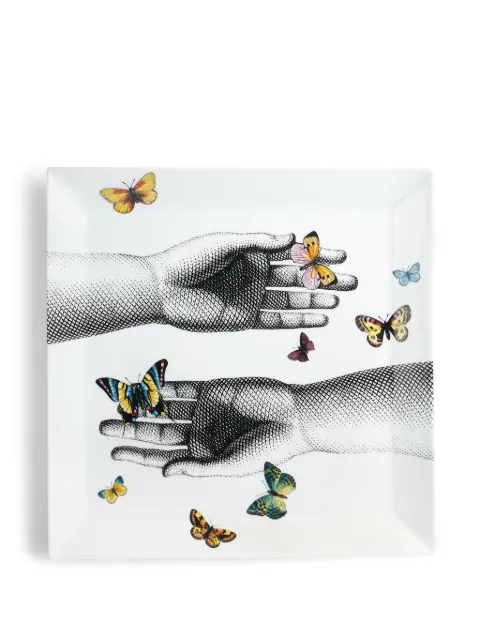 Fornasetti Mani e Farfalle square tray (40cm x 40cm)