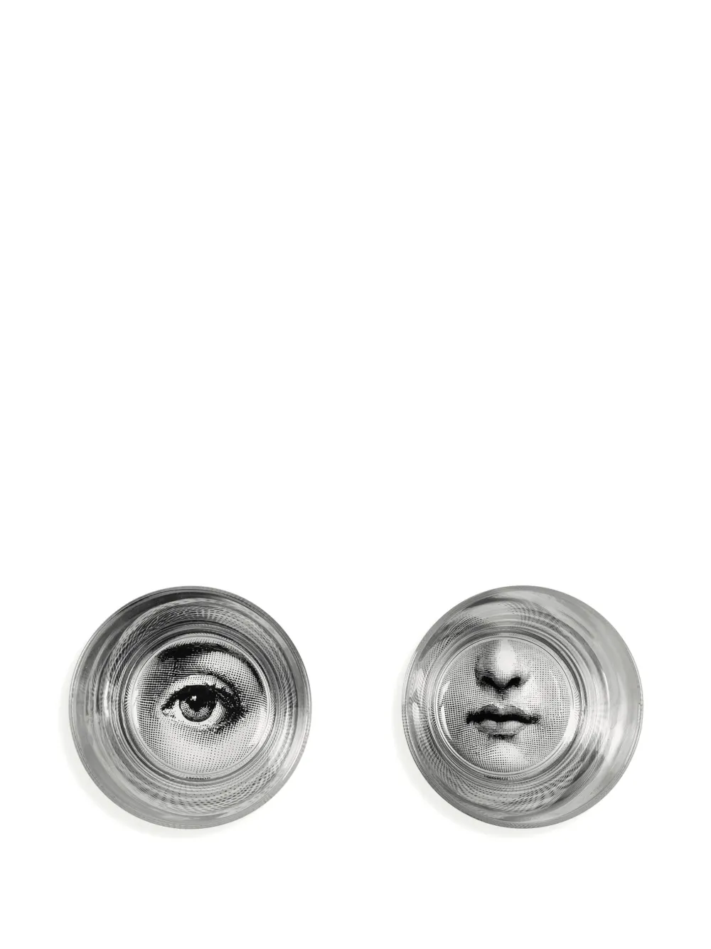 Fornasetti Occhio E Bocca Glasses Set In Neutrals