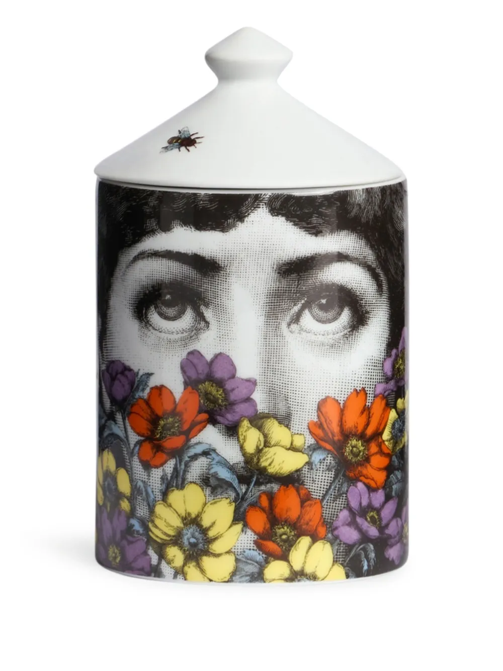 Fornasetti Candela Tra i Fiori Décor (310g) - Bianco