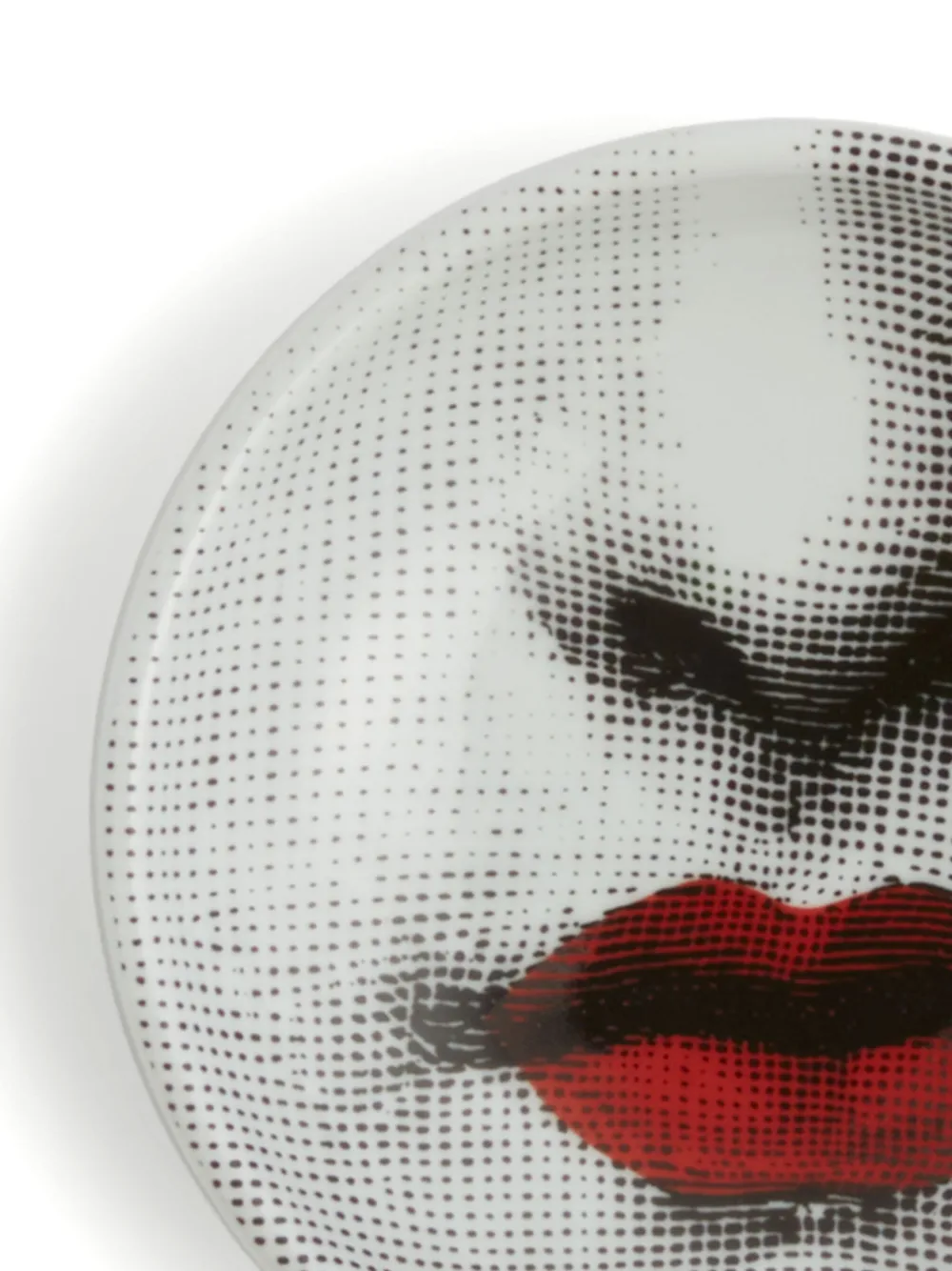 Fornasetti Tema E Variazioni N.397 Red Lips Ashtray (13cm) In White
