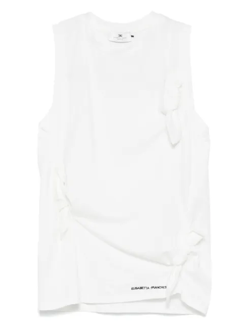 Elisabetta Franchi bow-detail jersey tank top