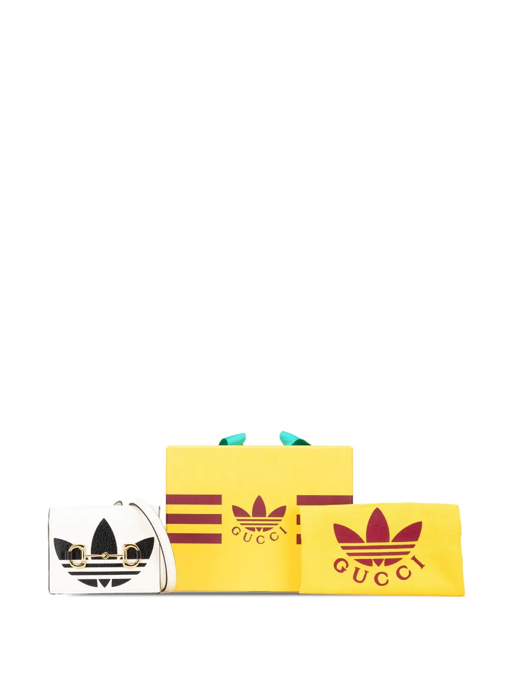 Gucci Pre-Owned Borsa a tracolla Adidas in pelle con morsetto 2016-2024 | Image 6