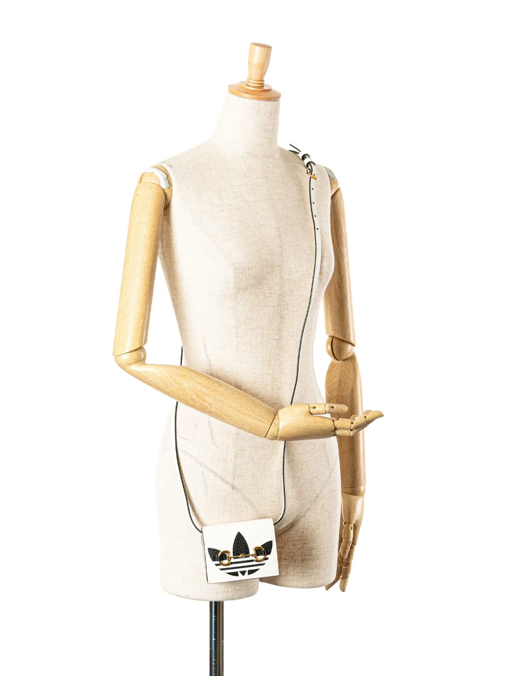 Gucci Pre-Owned Borsa a tracolla Adidas in pelle con morsetto 2016-2024 | Image 7