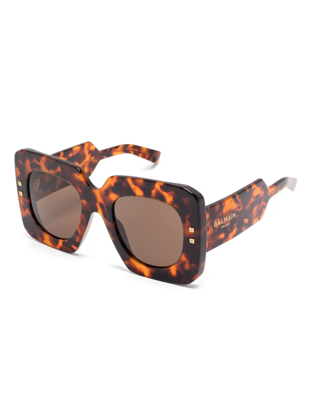 Balmain Eyewear Bril met oversized montuur - Bruin