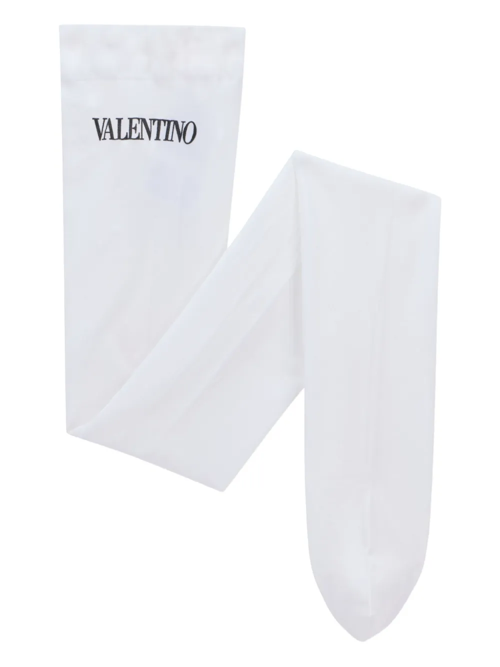 Valentino Logo Tights In White