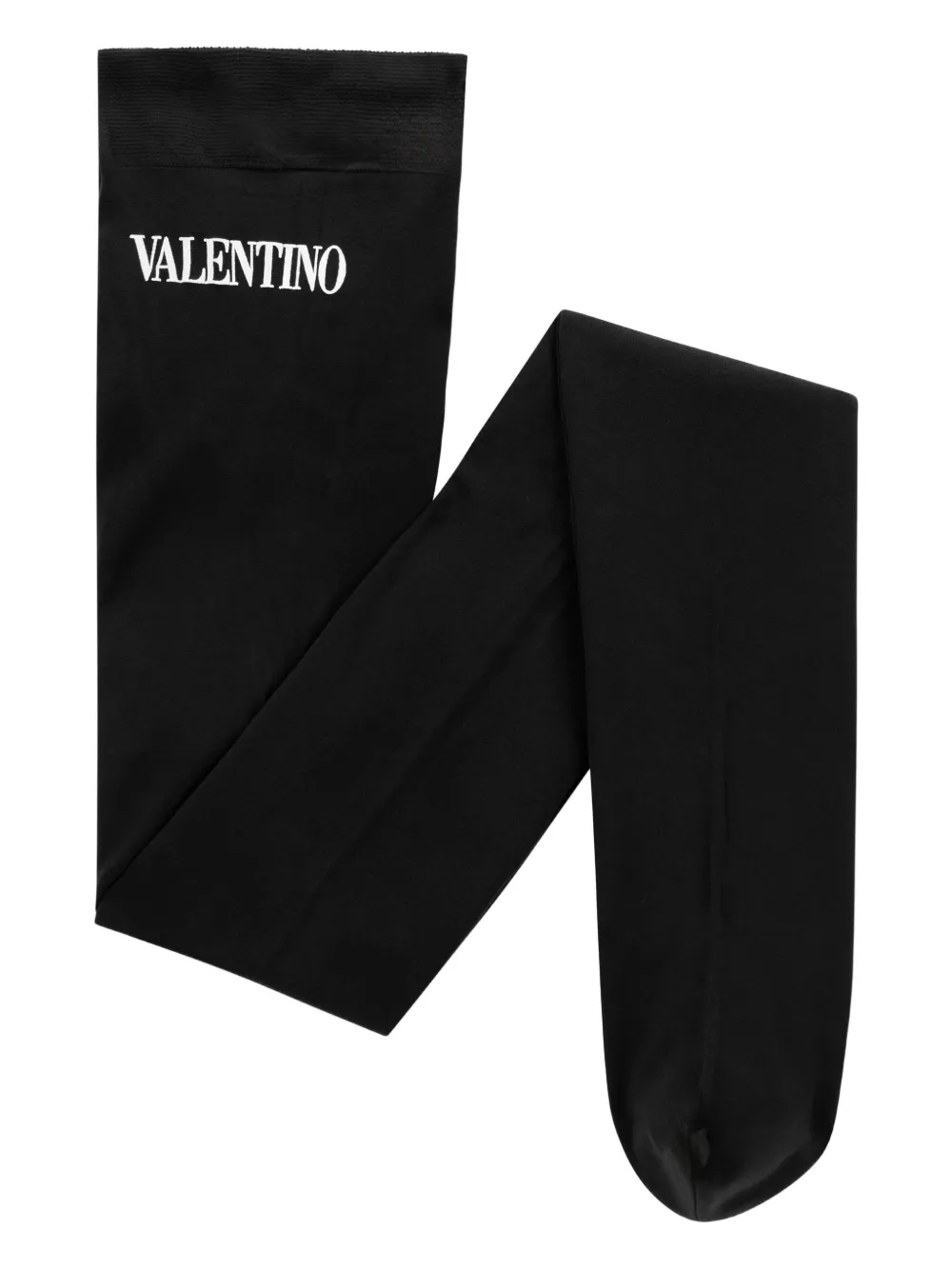 Valentino Logo Tights In Black