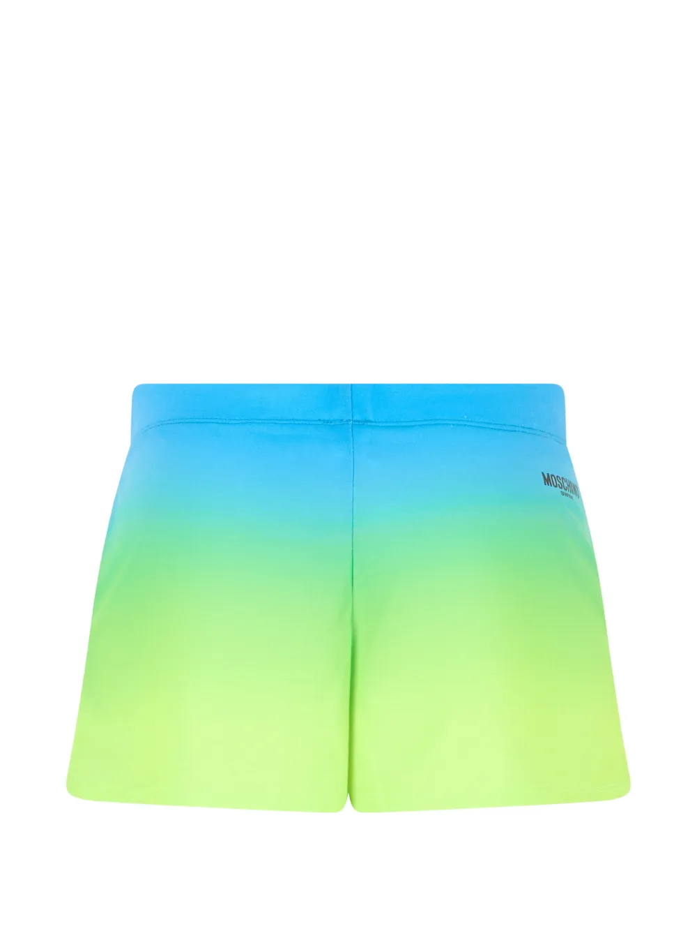 Moschino gradient-effect logo-print shorts Groen