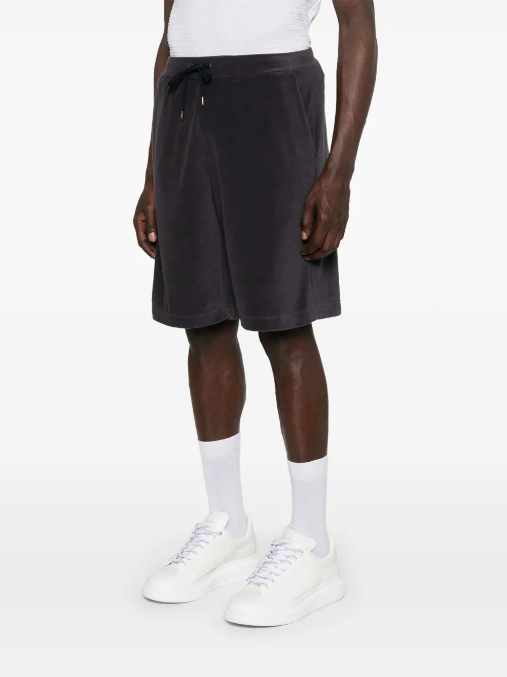 Herno Terry-cloth Shorts In Grey