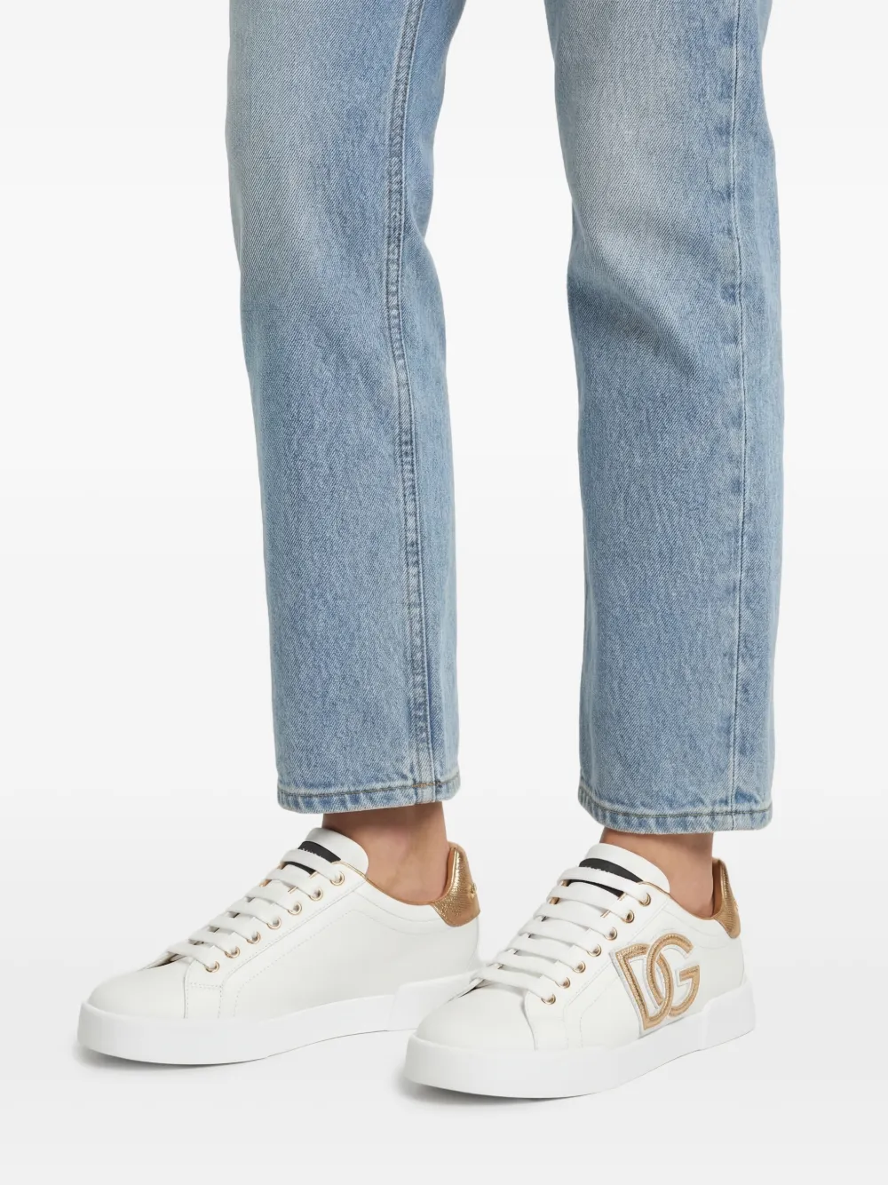 Dolce & Gabbana DG sneakers met logopatch Wit