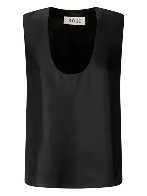 Róhe satin-effect sleeveless top