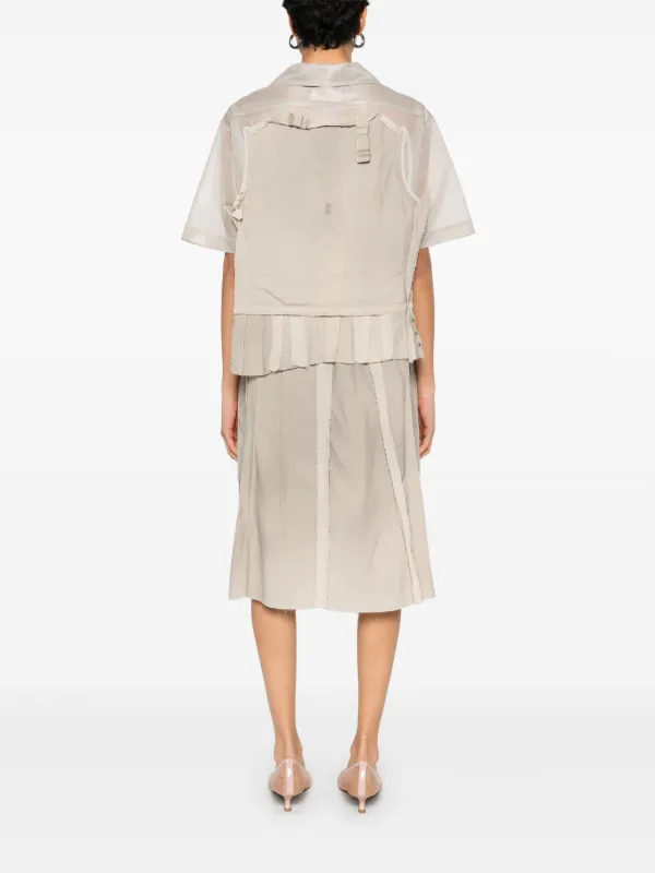 【Maison Margiela】 Back Slit Midi スカート ベージュ Maison Margiela Back Slit Midi スカート (Maison Margiela