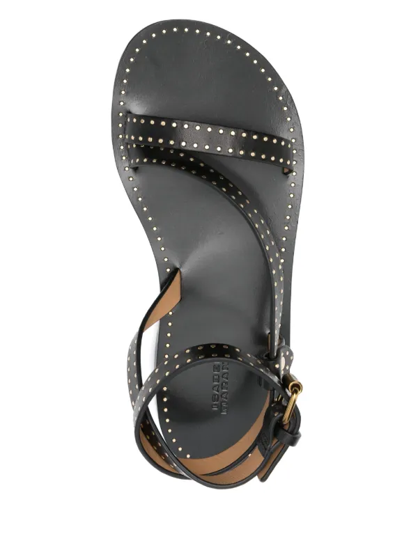ISABEL MARANT Studded Leather Sandals | Black | FARFETCH