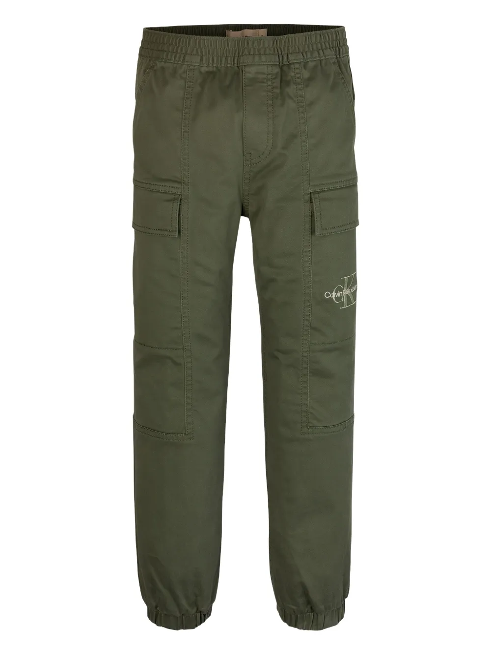 Calvin Klein Kids Calça cargo com logo bordado | Verde | Image 1