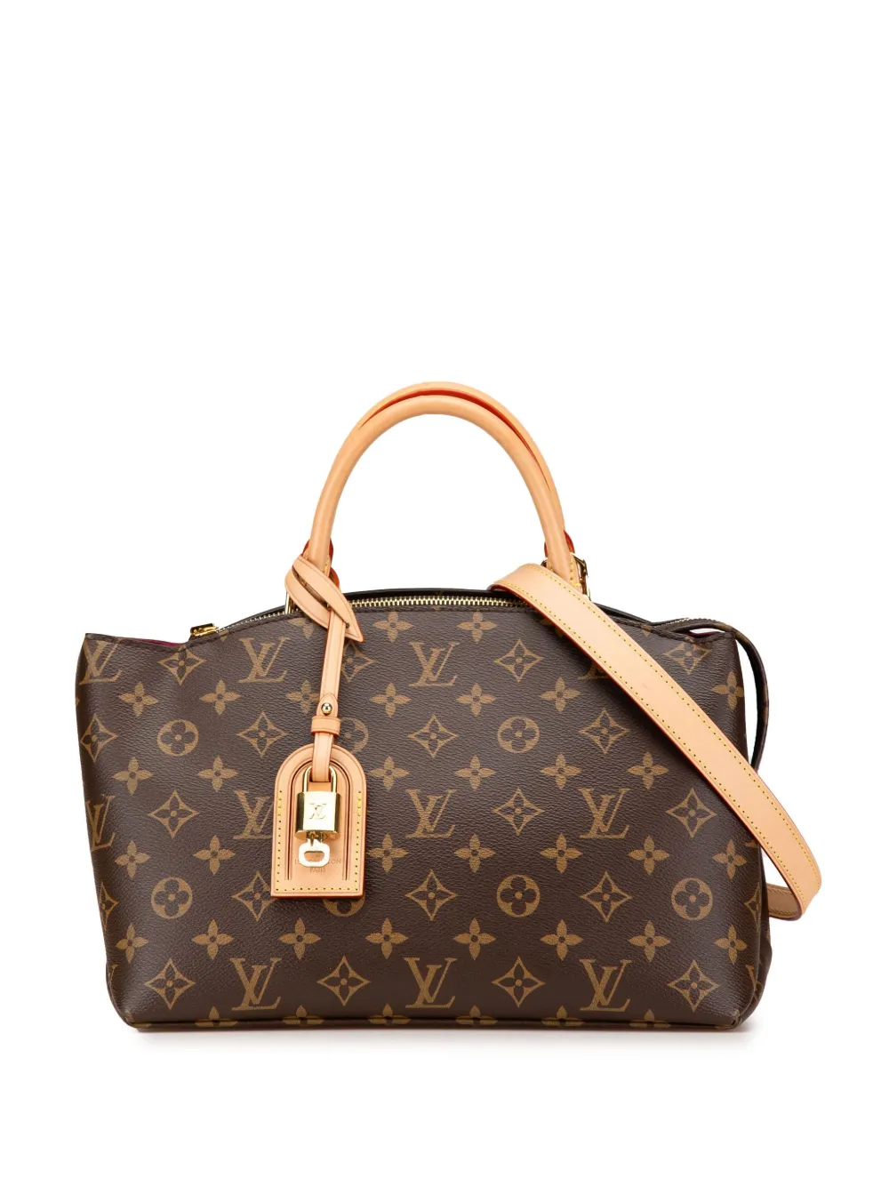 Louis Vuitton Pre-Owned 2021-2024 モノグラム プティ パレ サッチェルバッグ - ブラウン Louis Vuitton Pre-Owned 2021-2024 モノグラム プティ パレ サッチェルバッグ - ブラウン