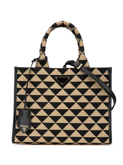 Prada Pre-Owned 2013-2024 Small Canvas Symbole Triangolo satchel