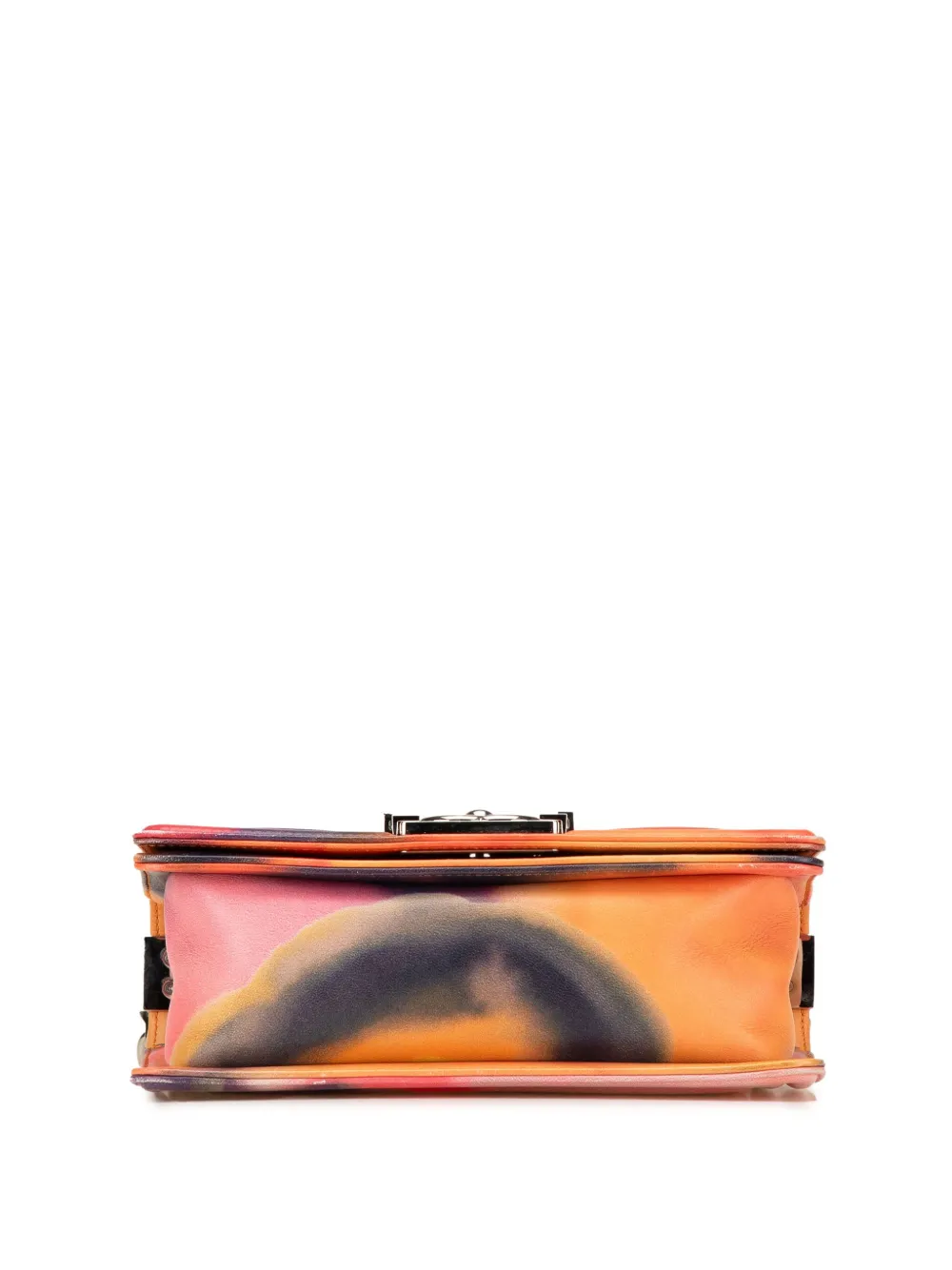 Pre-owned Chanel 2014-2015 Small Lambskin Flower Power Boy Flap Satchel In Multicolour