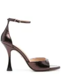 Lola Cruz 95mm leather sandals - Brown