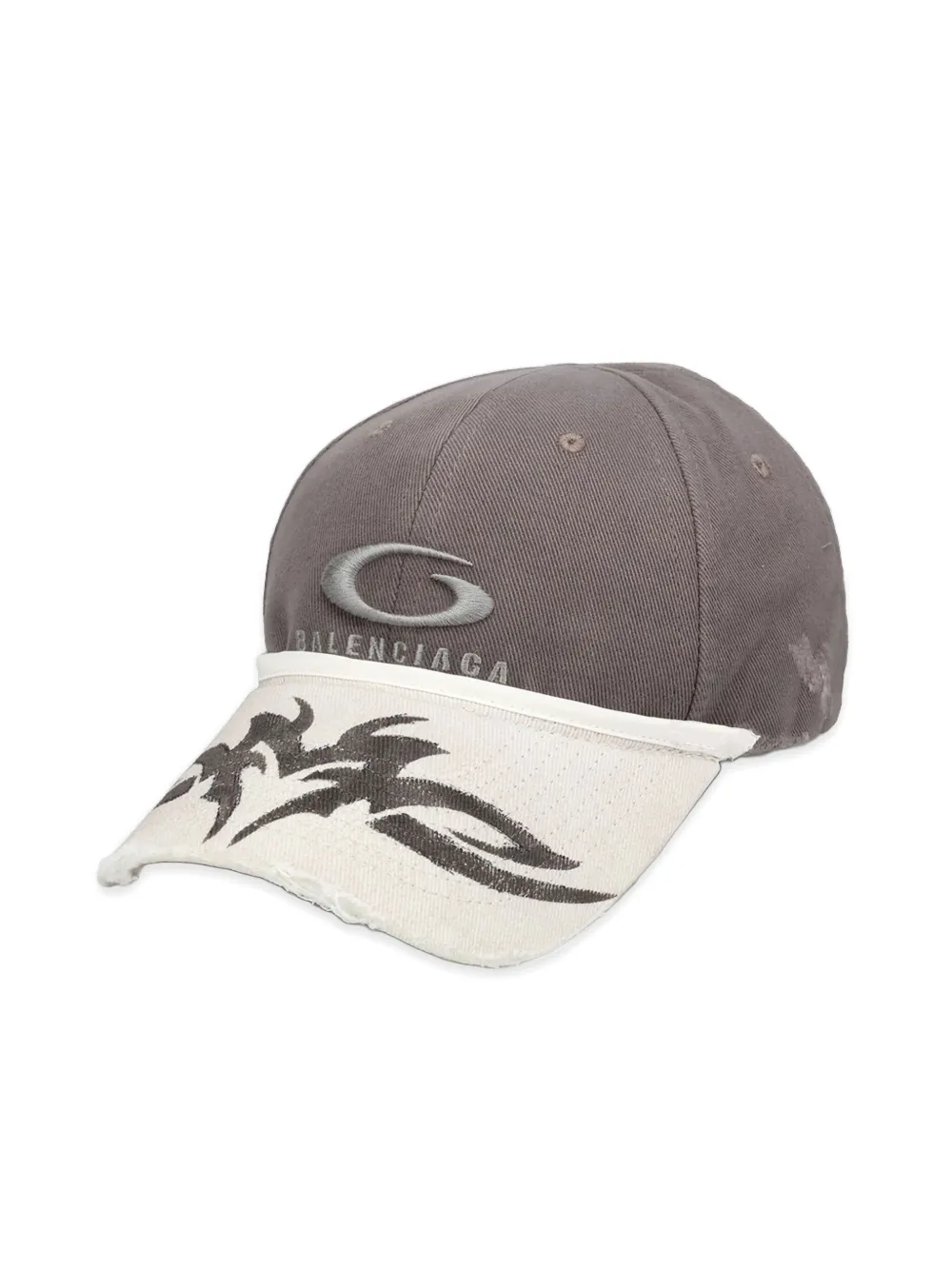 Balenciaga Patched Logo-embroidered Visor Cap In Brown