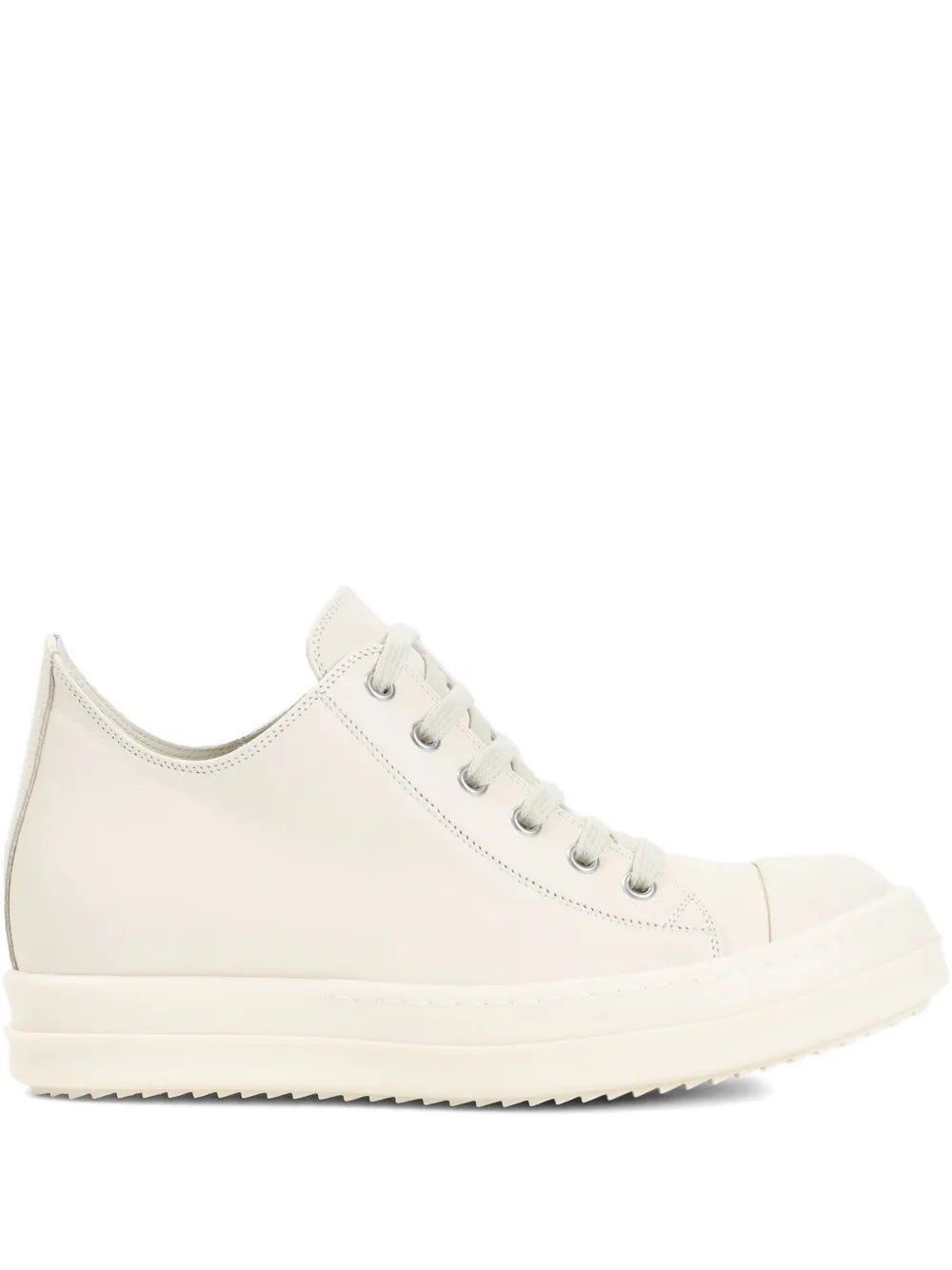 Rick Owens Leather Lace-up High-top Sneakers In Neutrals