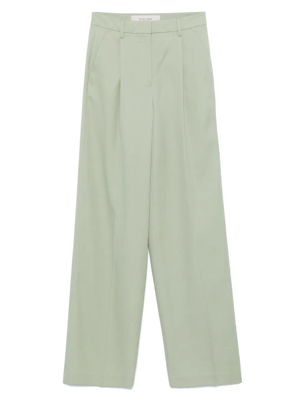 Golden Goose Tailored Trousers With Belt Loops And Pockets In Green