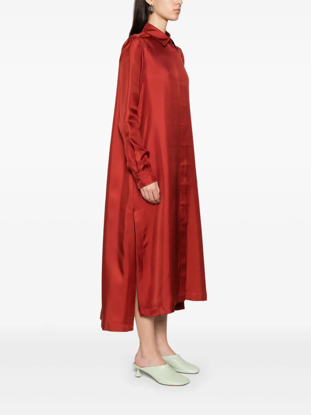Max Mara Crusca midi-jurk Rood