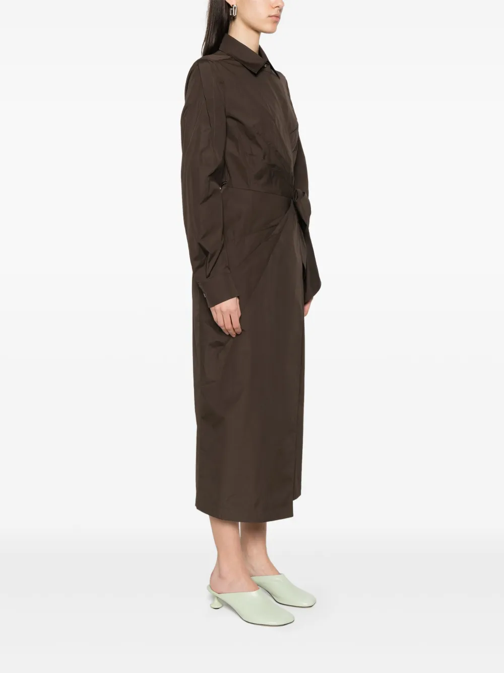 Max Mara Agrume maxi-jurk Bruin
