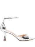 Lola Cruz 70mm leather sandals - Silver