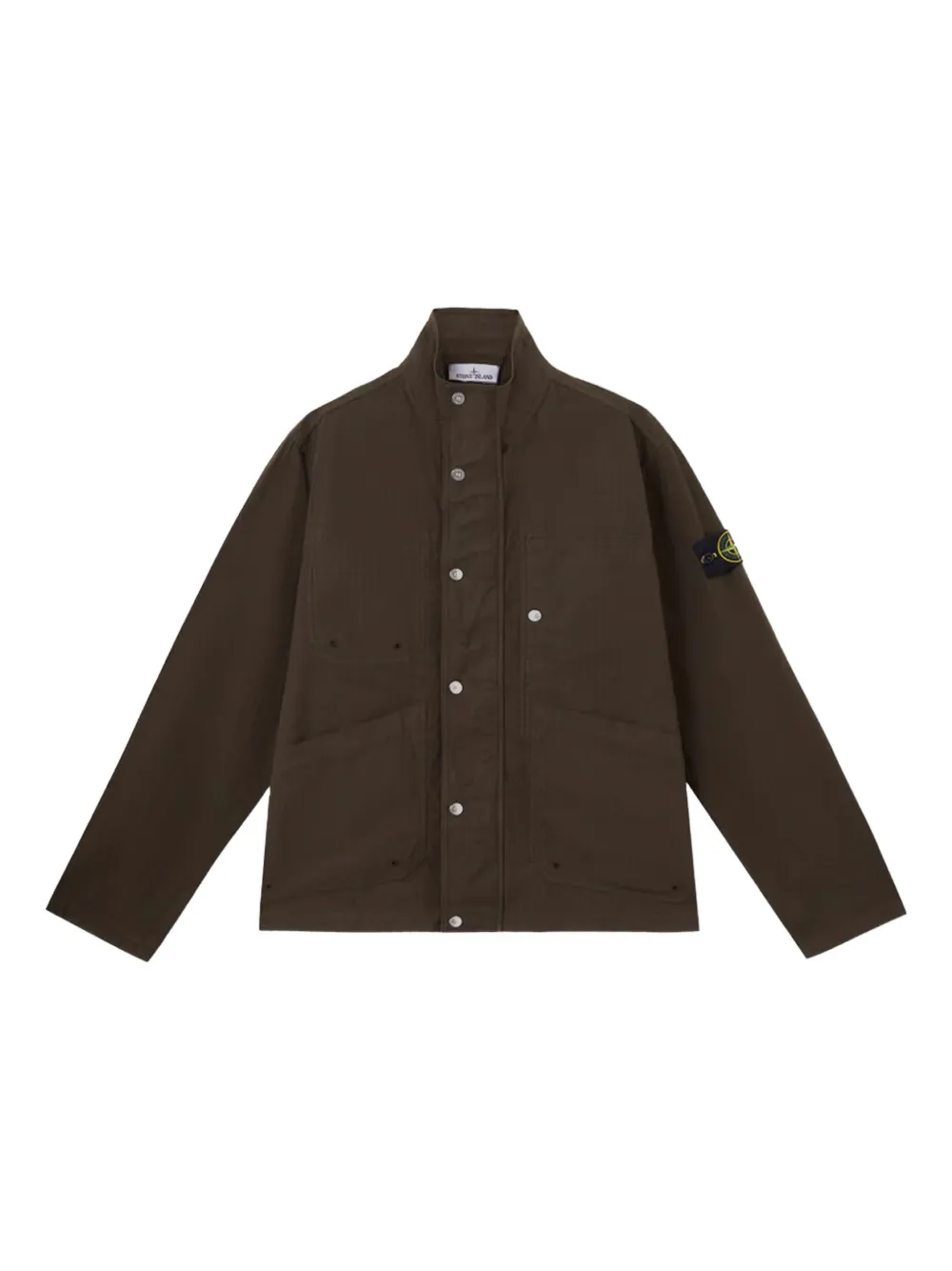 Stone Island Jack met knoopsluiting Groen