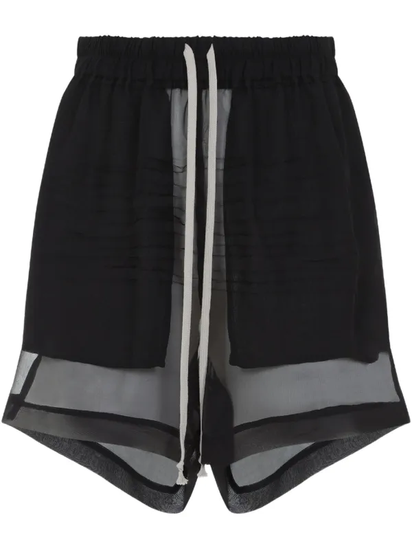 Rick Owens セミシアー ショートパンツ | ブラック | FARFETCH JP