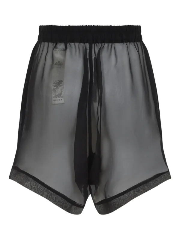 関税込♥*RICK OWENS*セミシアー シルクショートパンツ Rick Owens セミシアーシルク ショートパンツ | ブラック