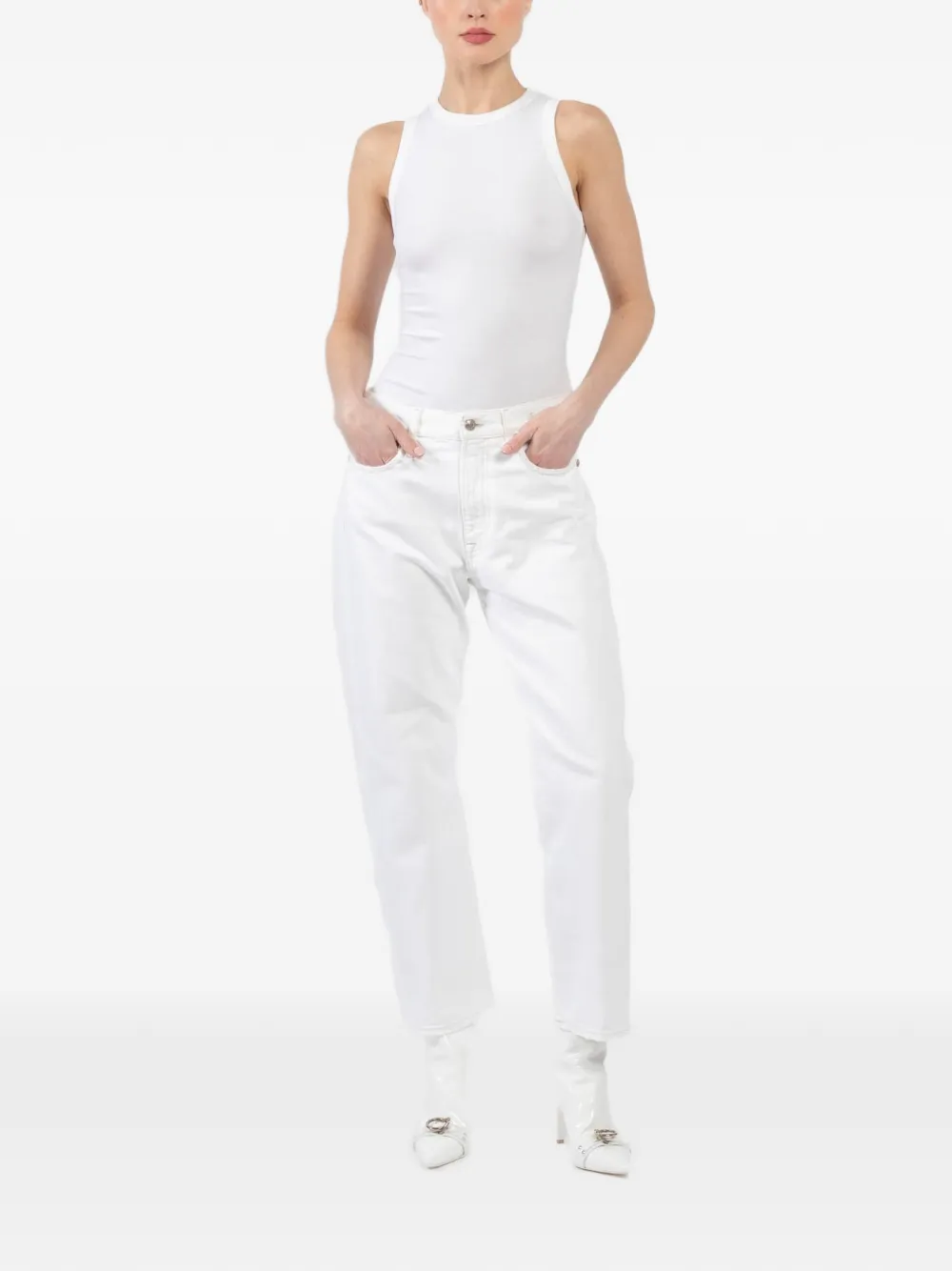 R13 tapered jeans - Wit