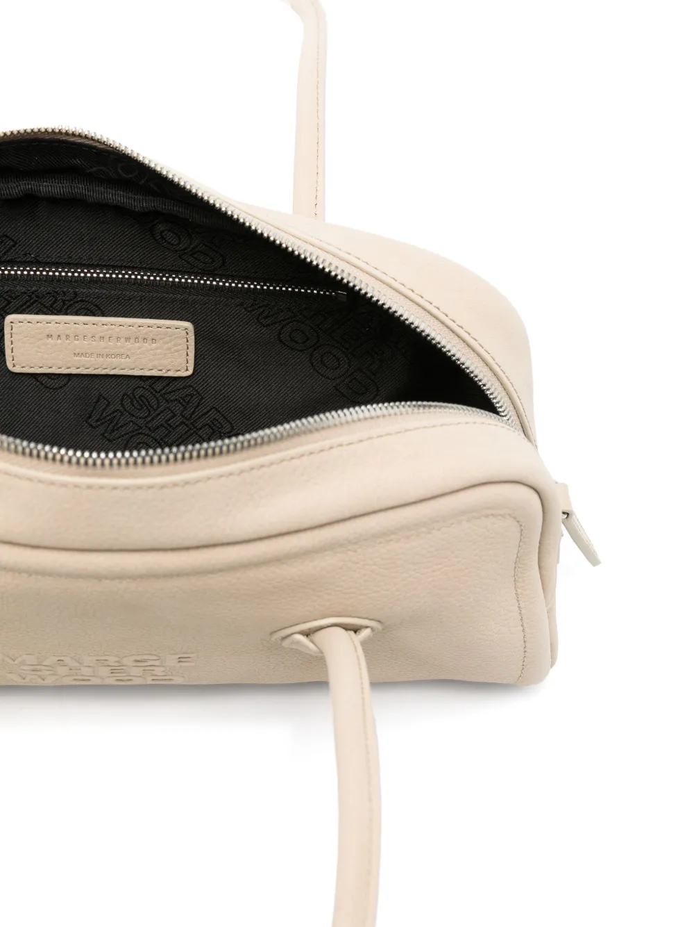 Marge Sherwood Schoudertas met logo-reliëf Beige