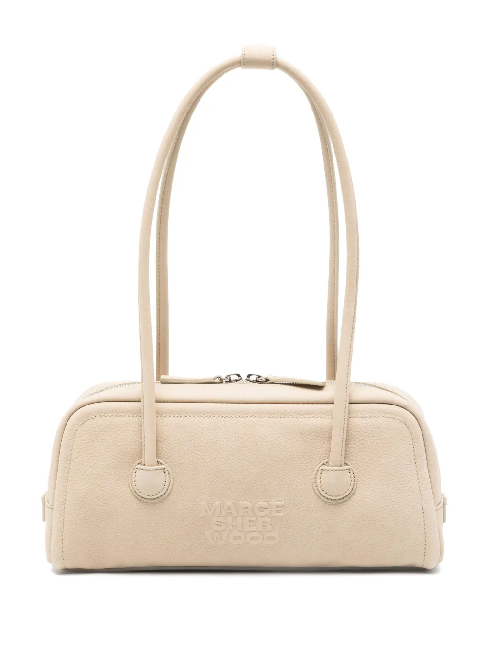 Marge Sherwood Schoudertas met logo-reliëf Beige