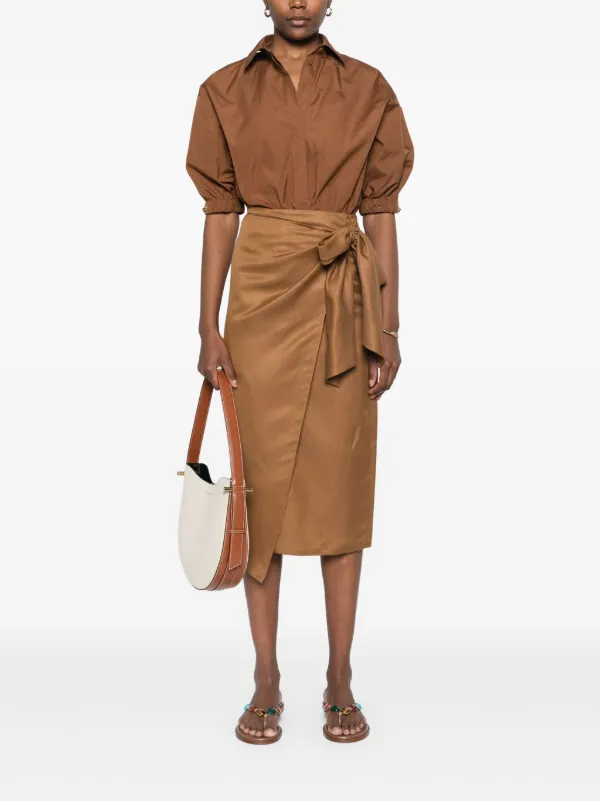 スカート MAX MARA Woman Skirt Brown 2511301053600 010 Max Mara Tequila Midi Skirt | Brown | FARFETCH