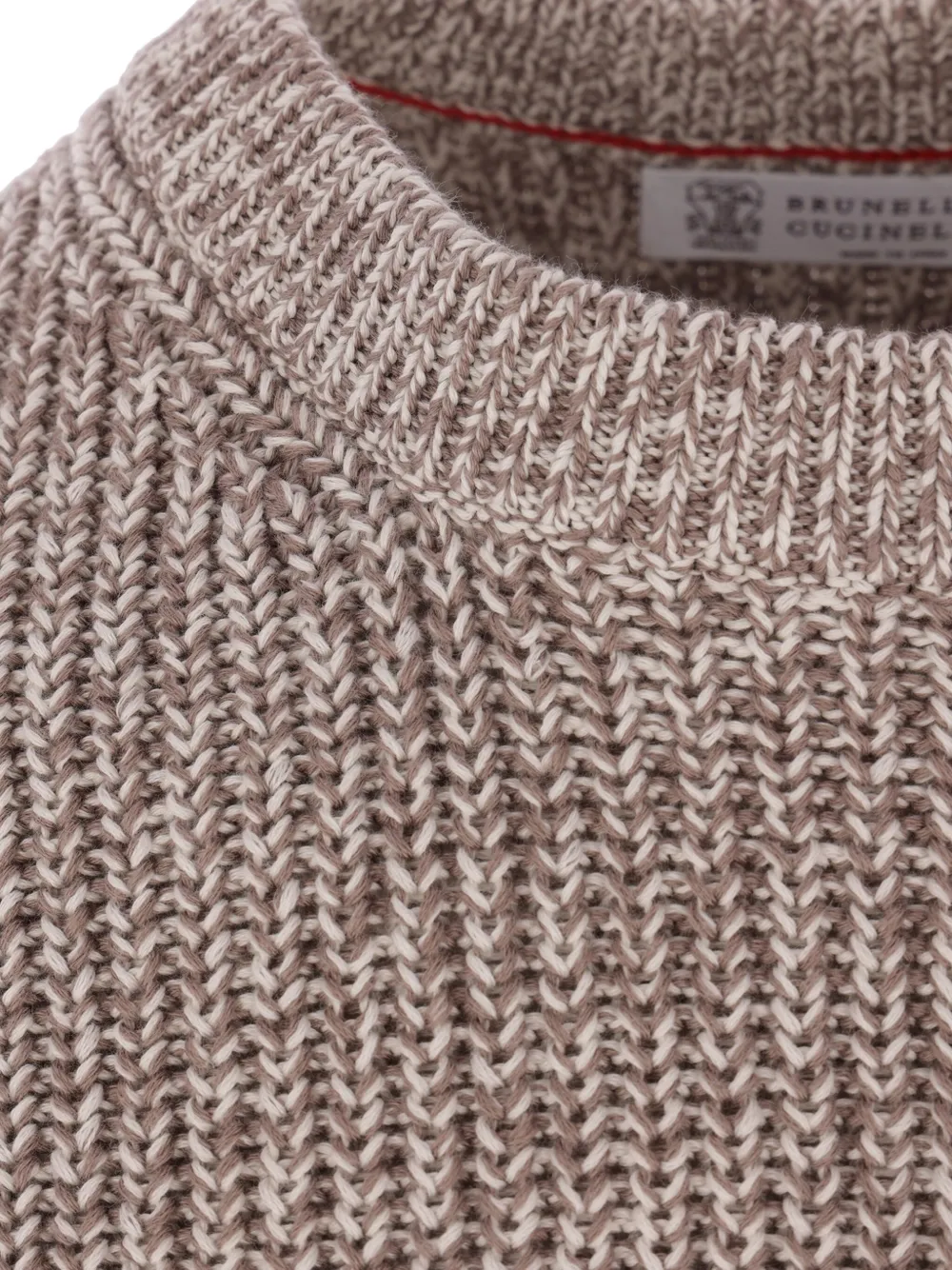 Brunello Cucinelli Gebreide trui met textuur Wit