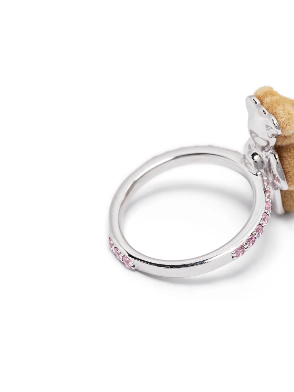 Yvmin Mini Bear-detail Ring In Silver