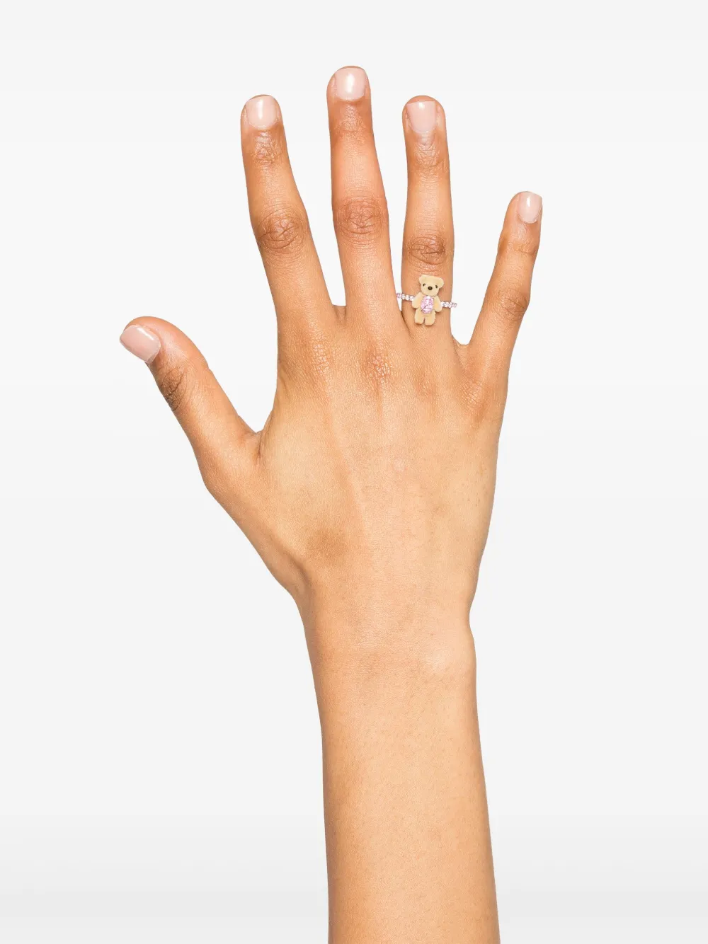 Yvmin Mini Bear-detail Ring In Silver