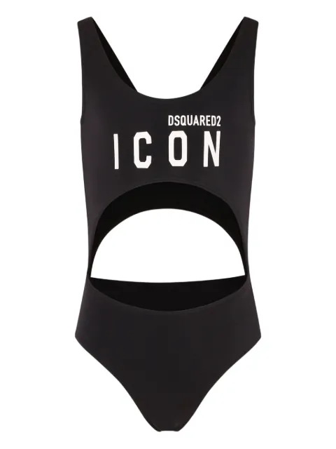 DSQUARED2 KIDS traje de baño con logo estampado