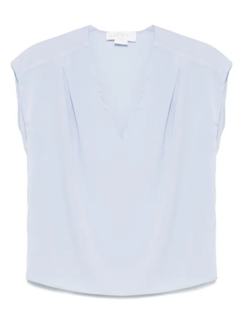 Genny cap-sleeve blouse