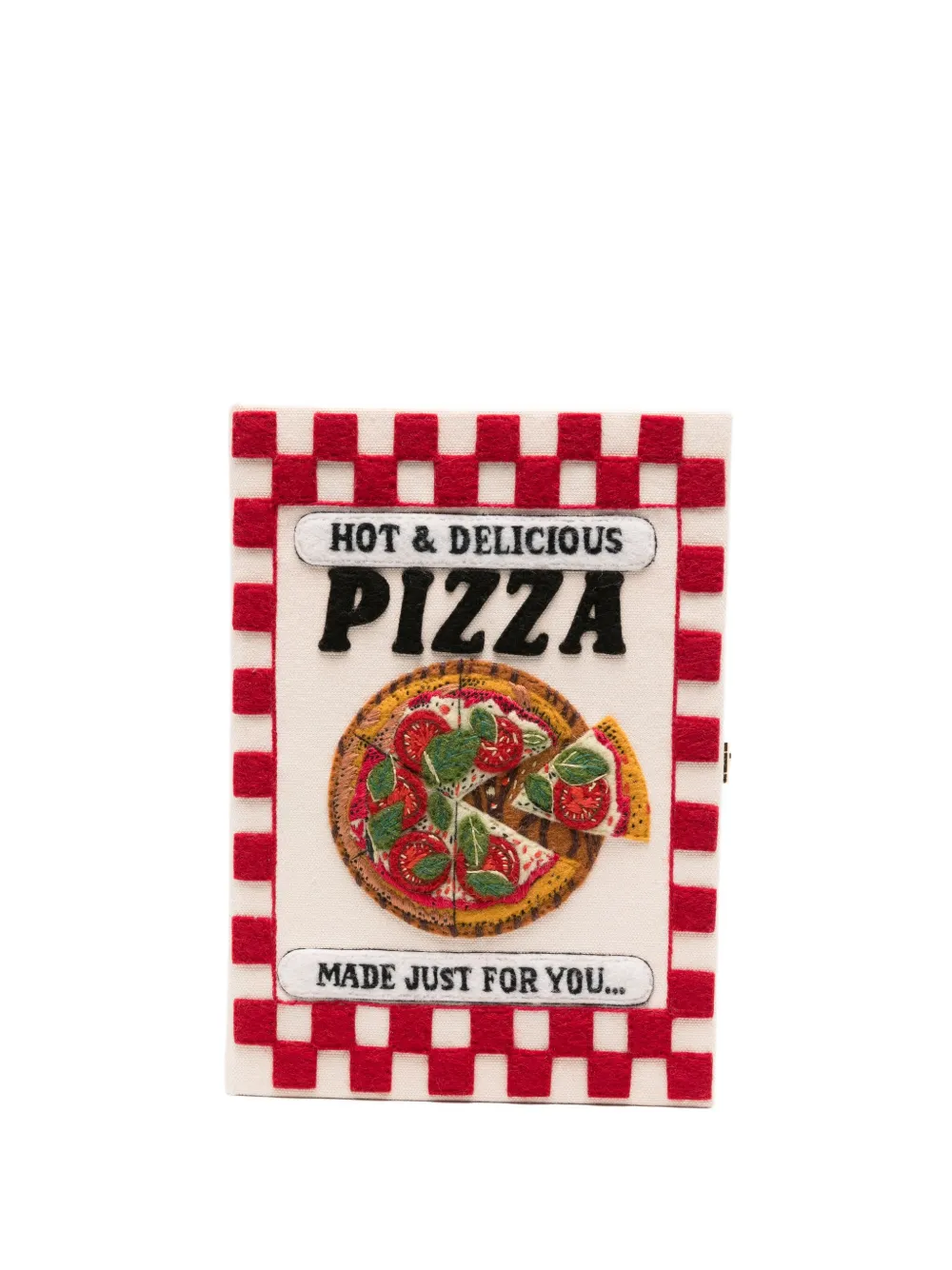Olympia Le-Tan Pizza box book clutch Wit