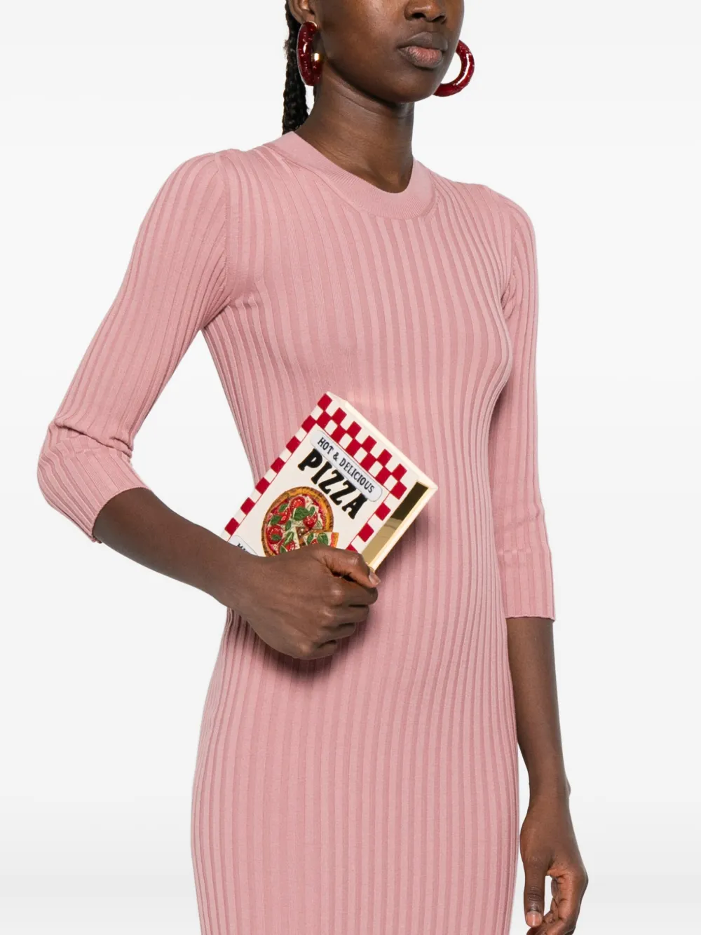 Olympia Le-Tan Pizza box book clutch Wit