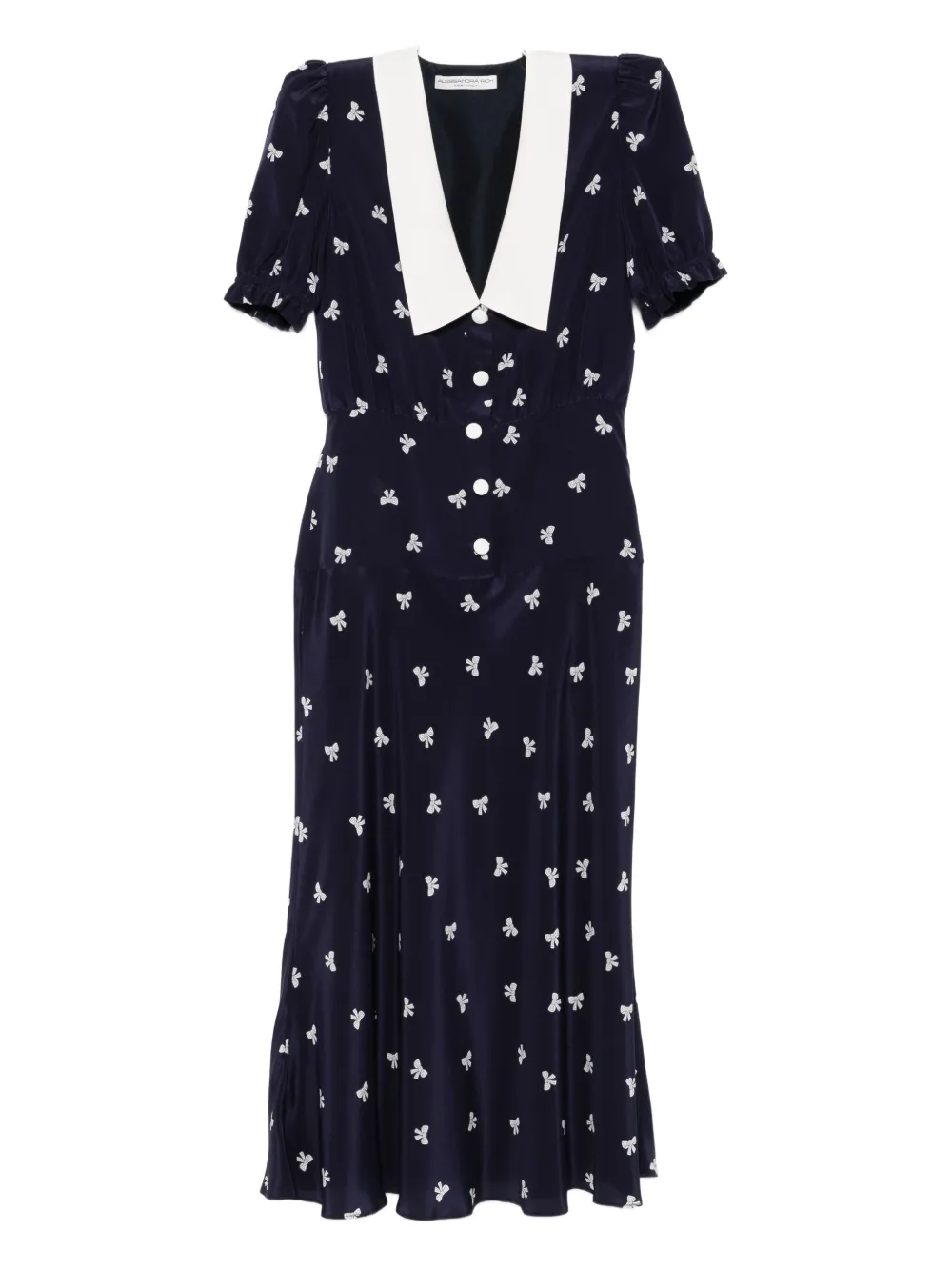 Alessandra Rich Bow-print Midi Dress