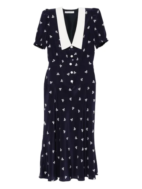 Alessandra Rich bow-print midi dress