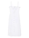 Alessandra Rich buttoned midi dress - White