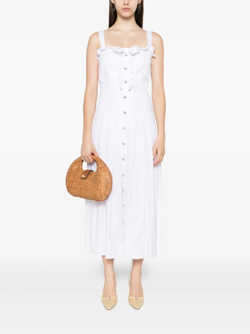 Alessandra Rich buttoned midi dress | Day Dresses | Image 2