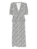 Alessandra Rich floral-print midi dress - Black