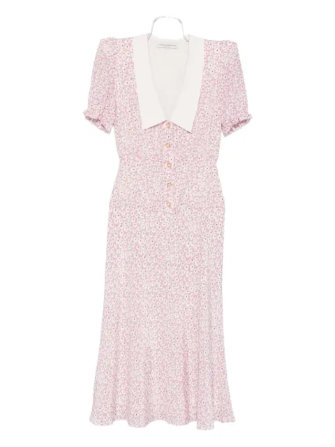 Alessandra Rich floral print midi dress