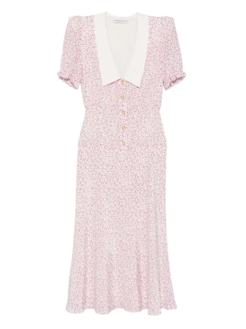 Alessandra Rich floral print midi dress