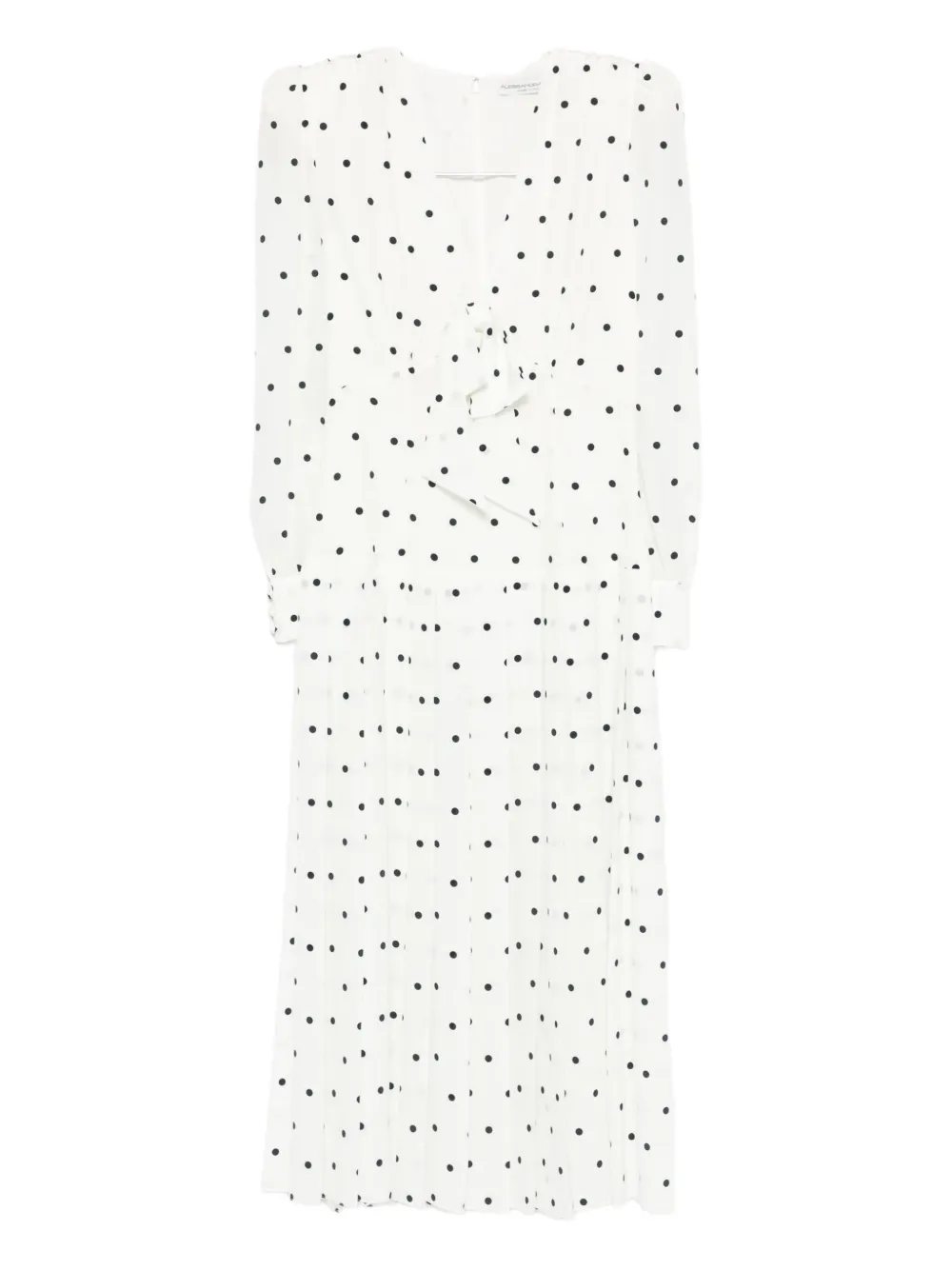 Alessandra Rich polka-dot midi dress - ホワイト Alessandra Rich polka-dot midi dress - ホワイト