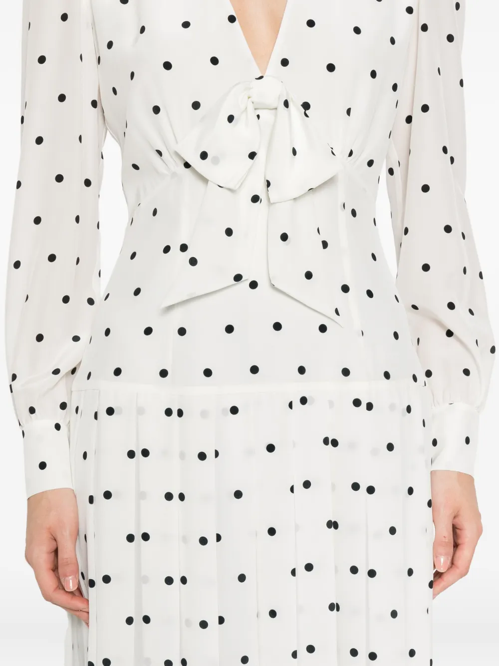 Alessandra Rich polka-dot midi dress Wit